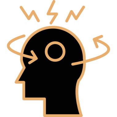 Beyin. Web simgesi basit illüstrasyon