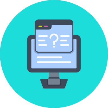 Bilgisayar. Web simgesi basit illüstrasyon