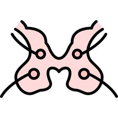 Sevimli pembe kalp karikatürü