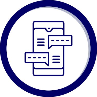 Konuşma yap. Web simgesi basit illüstrasyon