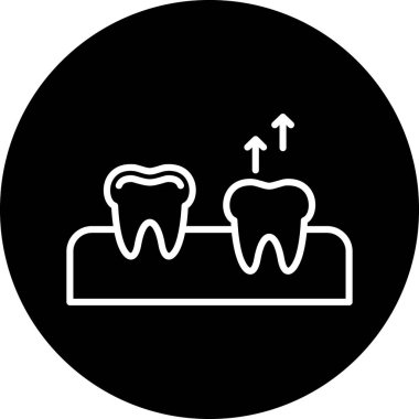 diş simgesi vektör illüstrasyonu