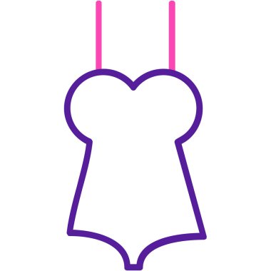 Kadın elbisesi. Web simgesi basit illüstrasyon