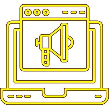 dizüstü bilgisayar ve megafon