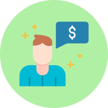 Para için. Web simgesi basit illüstrasyon