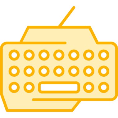 Klavye ve klavyenin vektör çizimi