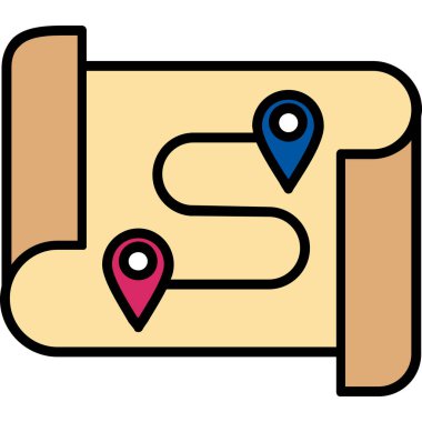 konumu simgesi harita, illüstrasyon vektör