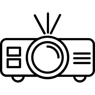 Kamera ince çizgi vektör simgesi