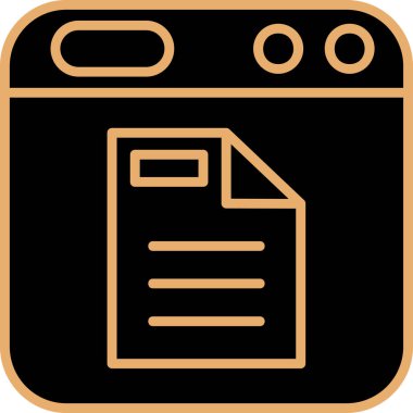 belge simgesi vektör illüstrasyonu