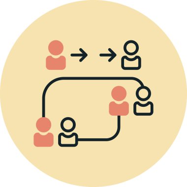 Sosyal ağ. Basit düz vektör simgeleri