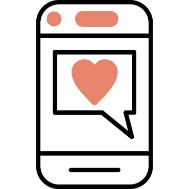 Aşk ileti vektör simgesi