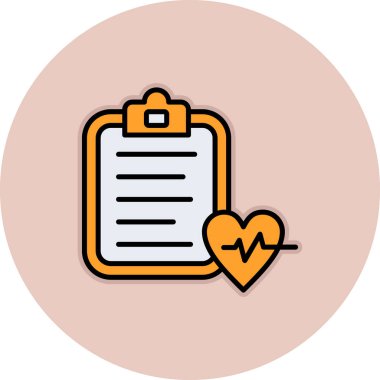 Kalp ikonlu pano. Web için pano vektör simgelerinin özet çizimi