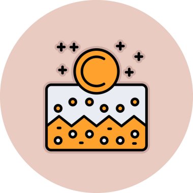 Noel topu simgesi, ana hatlı vektör çizimi tasarımı