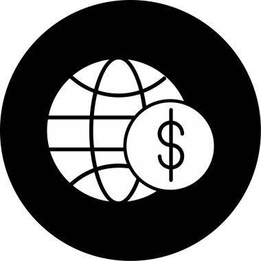 Para için. Web simgesi basit illüstrasyon