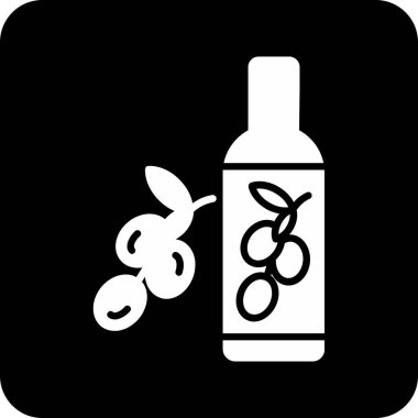 Yiyecek ve içecek ikonunun vektör illüstrasyonu