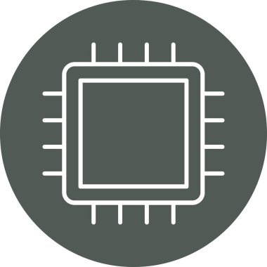 Çip simgesi vektör illüstrasyonu