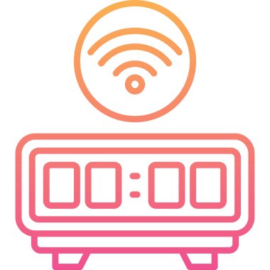 Kablosuz. Web simgesi basit illüstrasyon