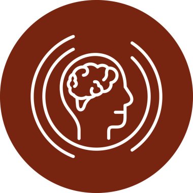 Beyin. Web simgesi basit tasarım