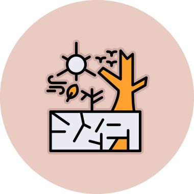 Eşsiz Güneş Vektör Çizgisi Simgesi