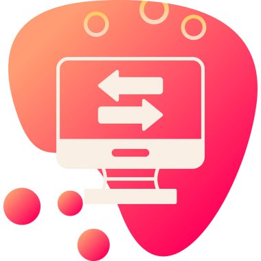 Bilgisayar. Web simgesi basit illüstrasyon