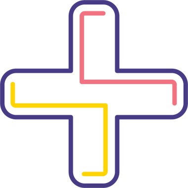 Haç. Web simgesi basit illüstrasyon