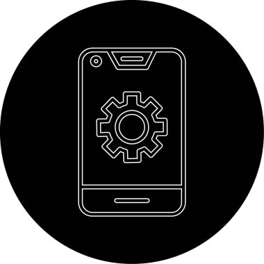 akıllı telefon simgesi vektör illüstrasyonu