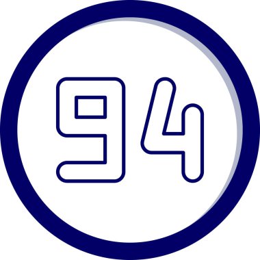 8 numaralı işaret simgesi ana hat biçiminde