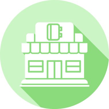 dükkan simgesi, vektör illüstrasyonu