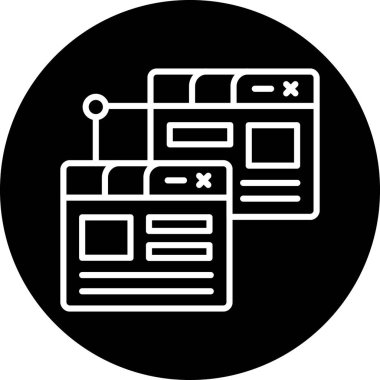 Web tasarım simgesi, vektör illüstrasyonu