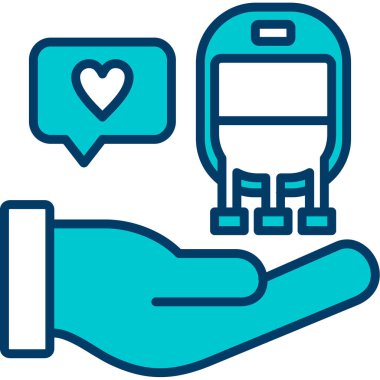 el ele tutuşan kalp simgesi - taslak biçimi