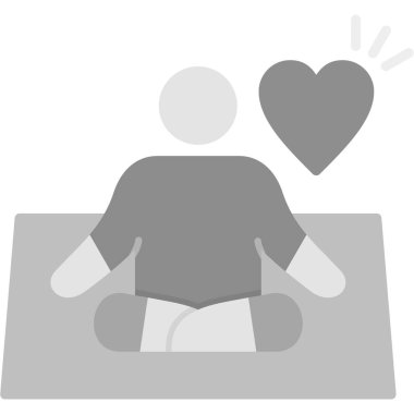 yoga simgesi vektör illüstrasyonu