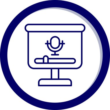 Bir mikrofon simgesinin vektör çizimi