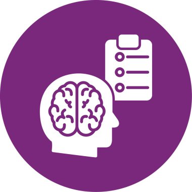 Beyin ve simgenin vektör illüstrasyonu