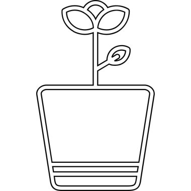 çömlek bitkisi izole vektör tasarımı