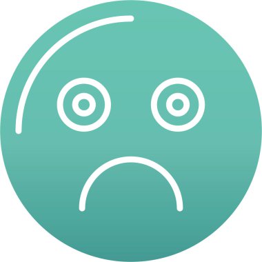 Moda tarzında üzgün emoji simgesi