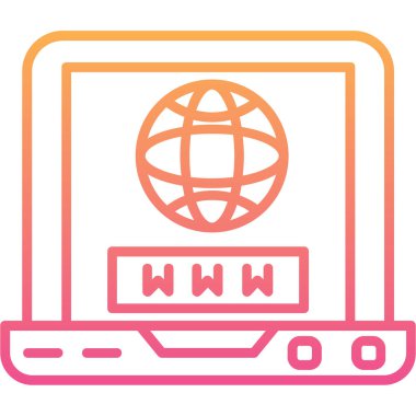 Tarayıcı ağı. Web simgesi basit tasarım