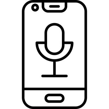 Mikrofon. Web simgesi basit tasarım