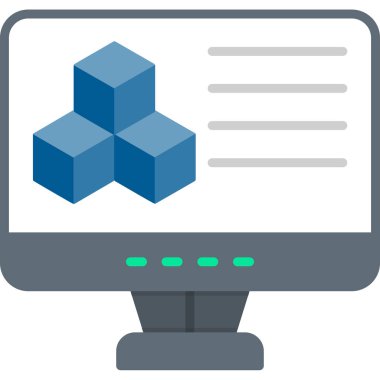 Bilgisayar ekranı. basit vektör