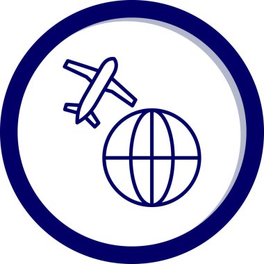 uçakla dünya, seyahat kavramı konsepti vektör illüstrasyon tasarımı