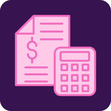 Hesap makinesi. Web simgesi basit illüstrasyon