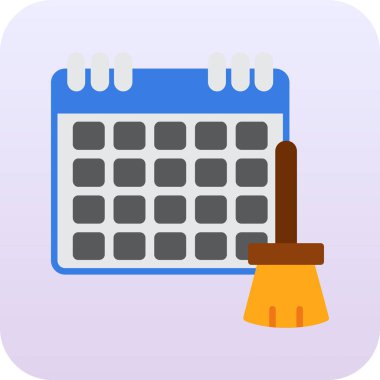 Kürekli takvim, basit vektör illüstrasyonu