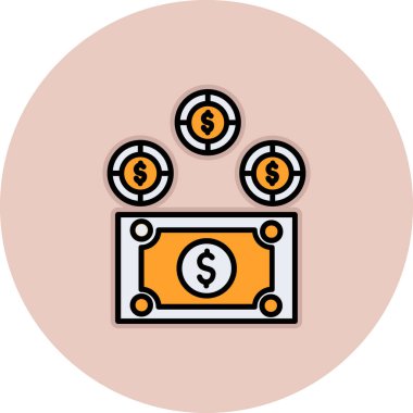 Dolar simgesi vektör illüstrasyonu