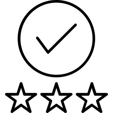 beş gözden geçirme simgesi, vektör illüstrasyonu