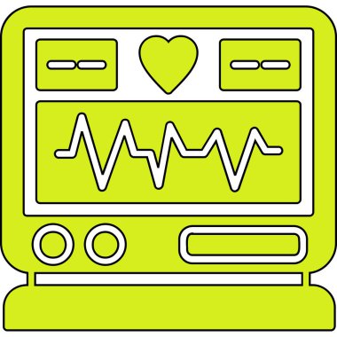 Kalp monitörü. Basit resimleme