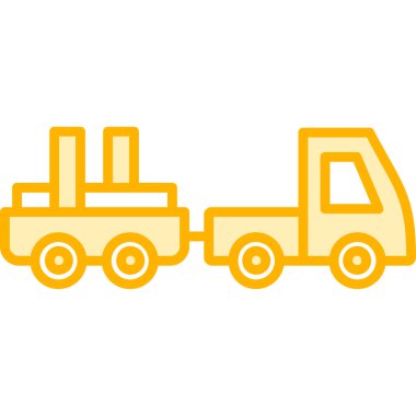 İnşaat renkli vektör simgesi.