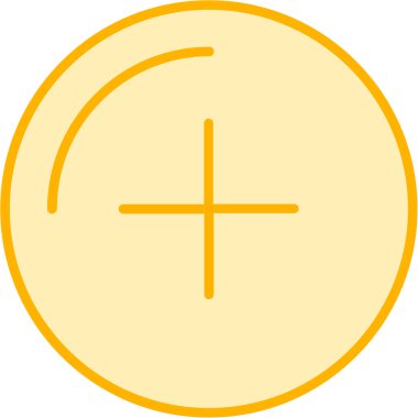 Sarı top simgesinin vektör illüstrasyonu