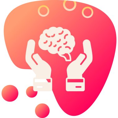 beyin ikonu vektör illüstrasyonu