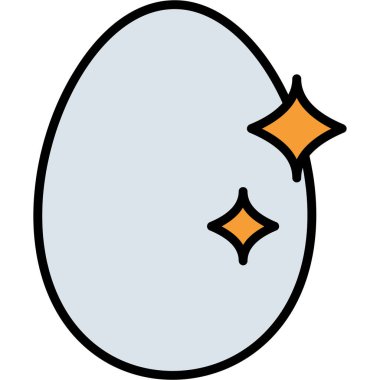 Yumurta ikonu. vektör illüstrasyonu