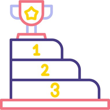 Podyum. Web simgesi basit illüstrasyon