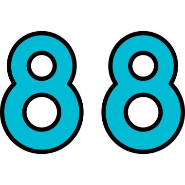 Sekiz 898 simgesi, vektör illüstrasyon tasarımı