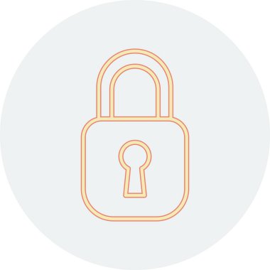 asma kilit ikon vektör çizimi